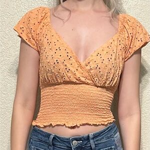 Small Coral Billabong Crop Top